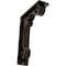 Ekena Millwork Fleur De Lis Wrought Iron Bracket, (Triple center brace), Antiqued Brass 2"W x 5 1/2"D x 8"H BKTM02X05X08TFLABS - alternate 1